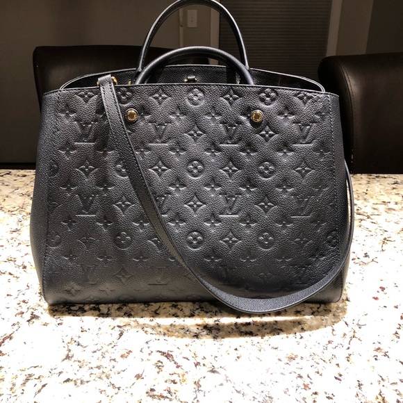 Louis Vuitton Handbags - Louis Vuitton Montaigne GM empreinte black leather